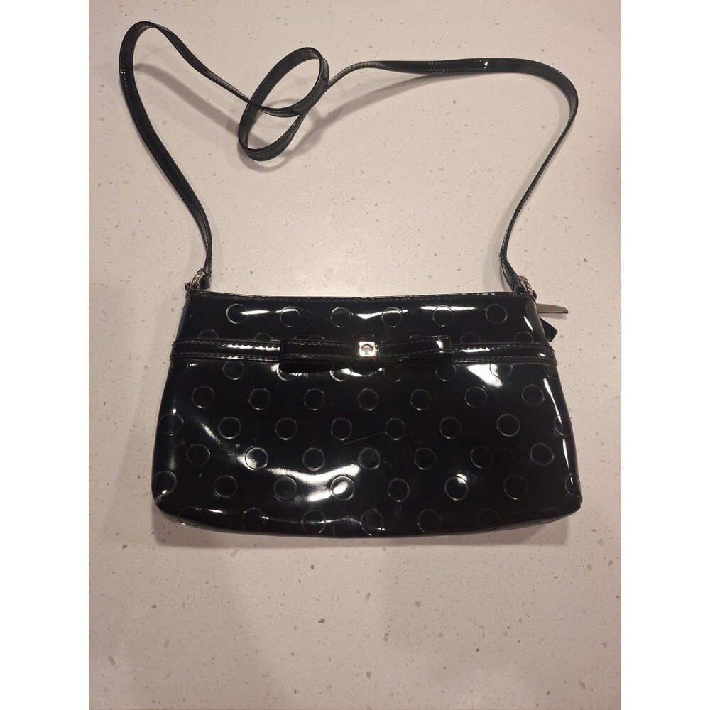 Kate Spade Camellia Street Amy Patent Leather Black Crossbody Purse Bag